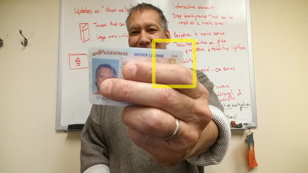 Showing the star marking REALID for travelers