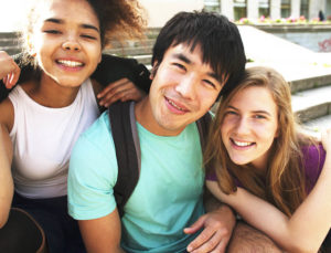 three college students